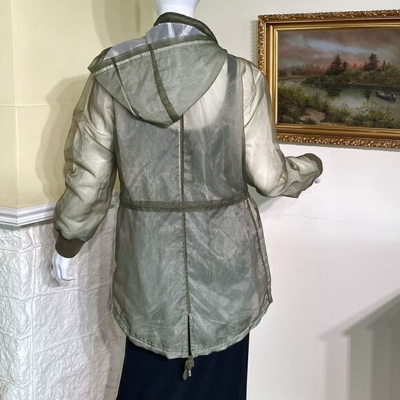 💐HOST PICK 💐 SFW Green Lightweight Hooded Spring Anorak Jacket Outerwear - Picture 5 of 15